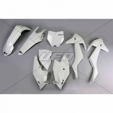Plastiki KTM SX 125 150 250 SXF 250 350 450 EXC 125 250 300 350 450 500 EXCF 250 komplet biały UFO